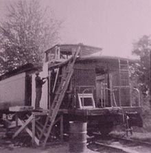 Preparing caboose for visitors